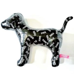 PINK Victoria's Secret Shiny Black Logo Puppy Dog